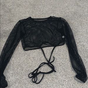 See through crop top